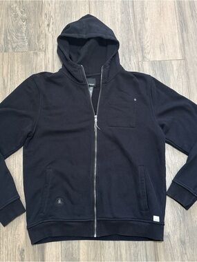 Vuori Men's Seaside Fleece Hoodie in black  Size Large